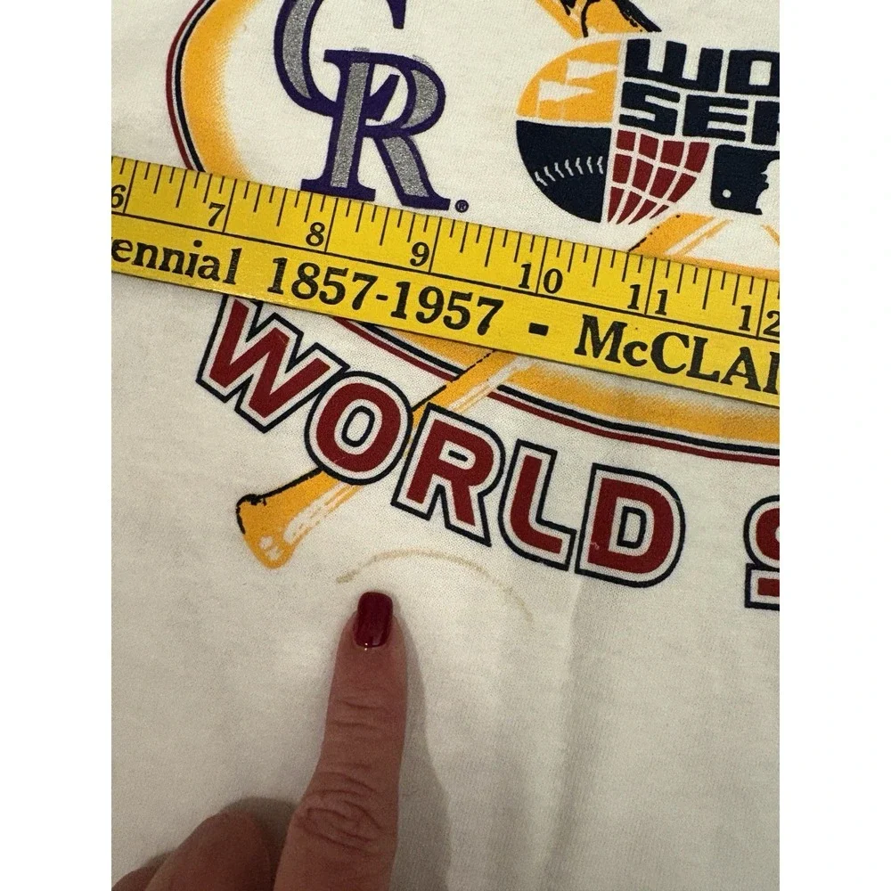 Vintage 2007 World Series Boston Red Sox vs Colorado Rockies T-Shirt‎ White NWT
